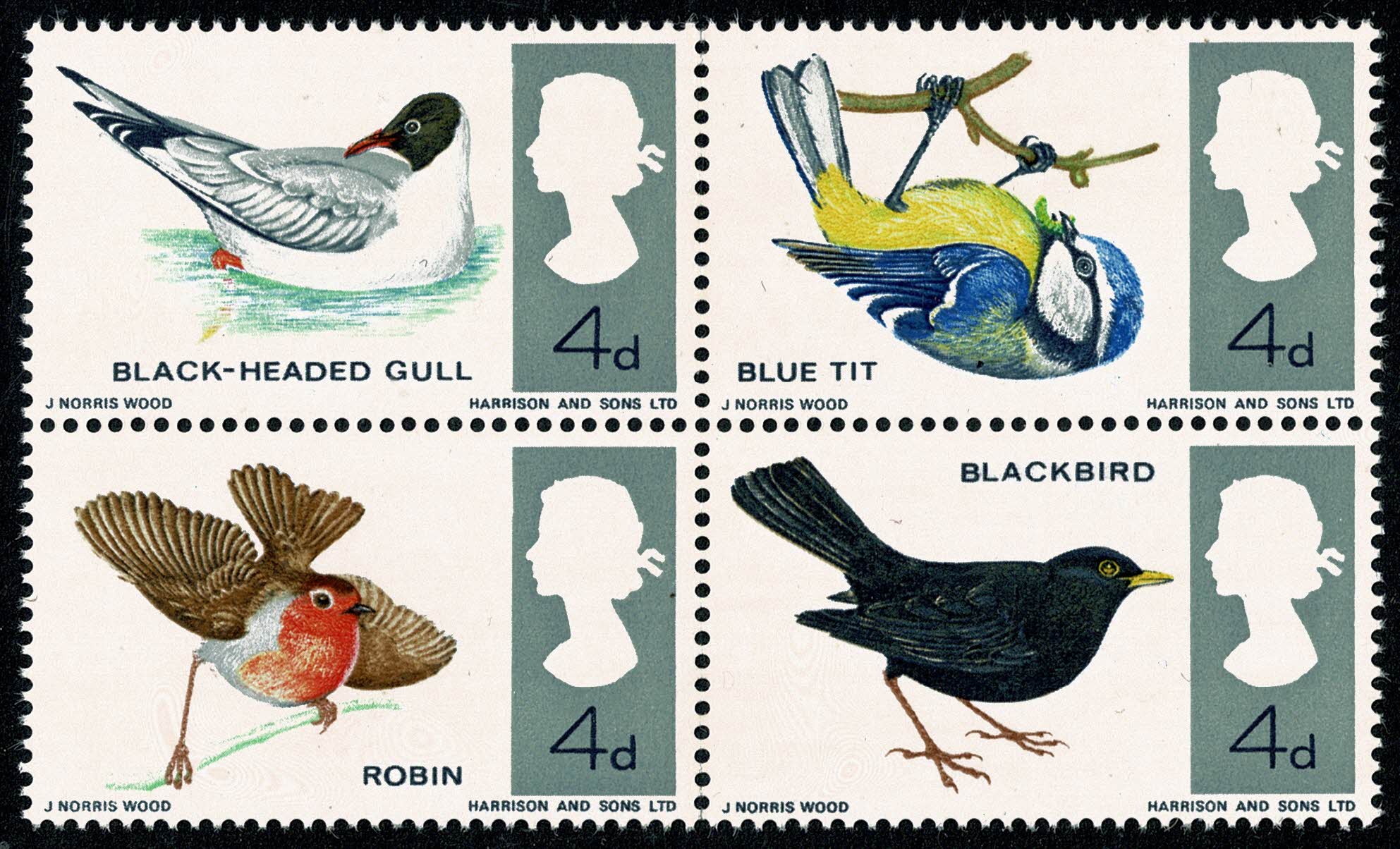 1966 Birds 4d (ord). Listed variety 