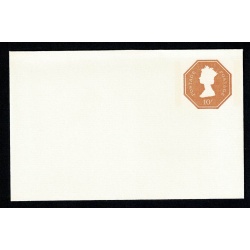 10p Orange. Size O. 95x145mm. 2 Phos Band. Space for Postcode on flap. H&B EP129. Space for postcode on flap.