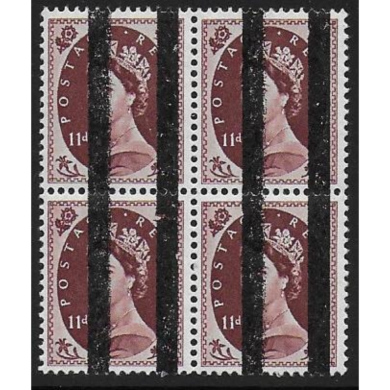 11d plum. Edwards Crown. Training School Bar Overprints