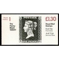 No.1 "Penny Black" Left margin DP48. SG FL1a