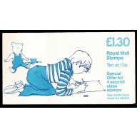 £1.30. "Jolly Postman" Postcard Pack offer Right margin plain pane DP 68E. SG FL11b