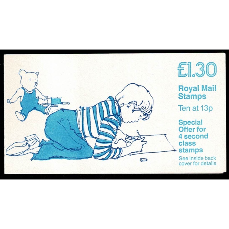 £1.30. "Jolly Postman" Postcard Pack offer Right margin plain pane DP 68E. SG FL11b