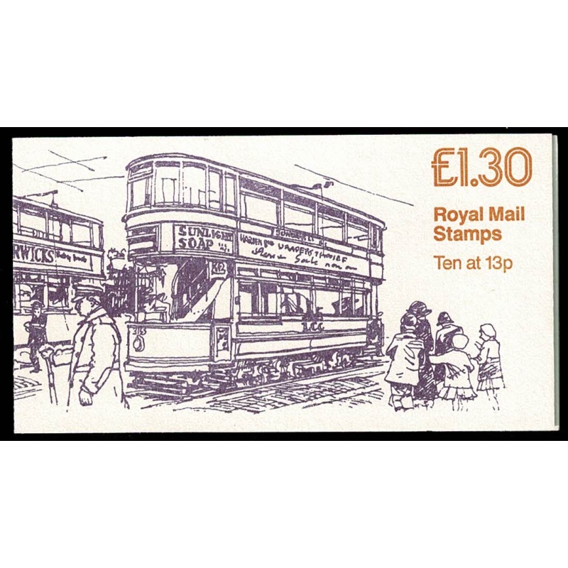 £1.30 Trams No.4 "London". Left margin plain pane. DP68. SG FL6a