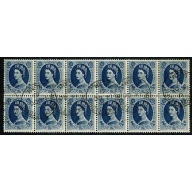 1/6 grey-blue. Fine used block of twelve. SG 586