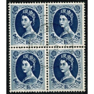 1/6 grey-blue. Fine used block of four. SG 586