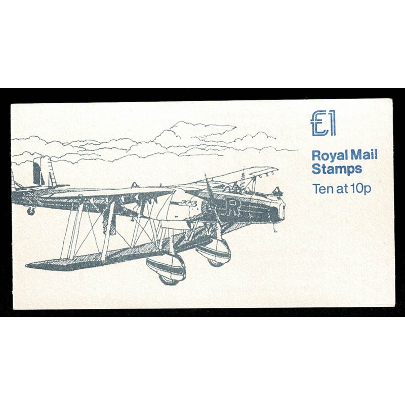 £1 Miltary Aircraft No.3 "Hawker Fury & Handley Page" Right margin plain pane DP35C. SG FH3b