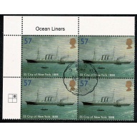 2004 Ocean Liners 57p. Fine used block of four. SG 2452