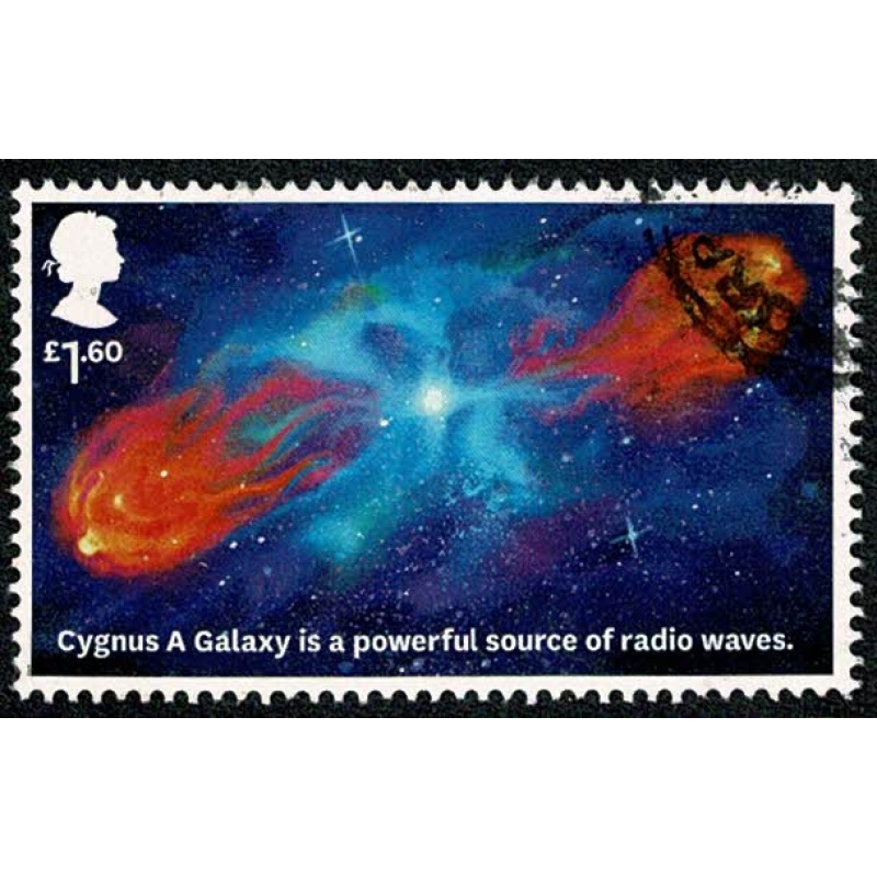 2020 Visions of The Universe £1.60 "Cygnus A". Fine used single SG 4330