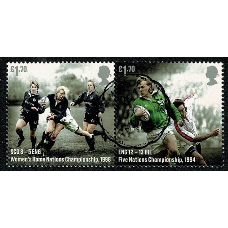 2021 Rugby Union £1.70 se-tenant pair. Fine used. SG 4601a