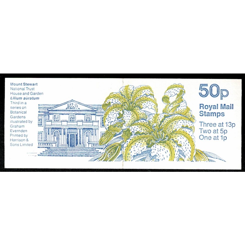 50p Botanical Gardens No.3 "Mount Stewart". DP94B (4.5mm bands). SG FB45a