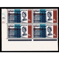 1964 Forth Road Bridge 6d (ord). Cyl. 1C 2B 2A dot block of 4. Perf. Type A (E/I)