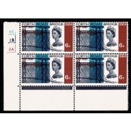 1964 Forth Road Bridge 6d (ord). Cyl. 1C 2B 2A no dot block of 4. Scarcer Perf. Type A(T) (E/P)