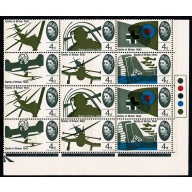 1965 Battle of Britain 4d (phos). Traffic light block of  12. SG 671pa