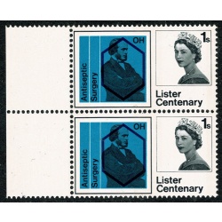 1965 Lister 1/- (phos). Listed variety "retouch to shoulder" SG 668p var