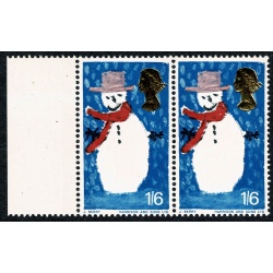 1966 Christmas 1/6 (phos). Listed variety "missing white spot" SG 714p var.