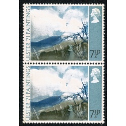 1971 "Ulster" Paintings 7½p. OFFSET of GREY BLUE (value tablet) SG 882 var