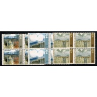 1971 "Ulster" Paintings. UM set in blocks of four. SG 881-883