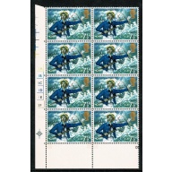 1972 Anniversaries. 7½p Cyl. 1A1B1C1D1E1F no dot block of eight. SG 902