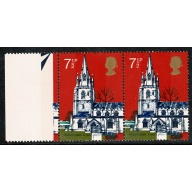 1972 Churches 7½p. Listed variety "Steeple flaw" SG Spec. W227c