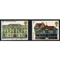 1975 Architecture. 7p split pair. SG 975/976. Very Fine Used