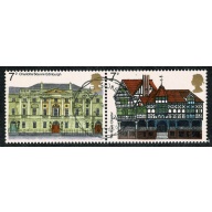 1975 Architecture. 7p se-tenant pair. SG 975a. Very Fine Used