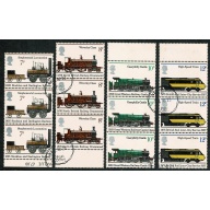 1975 Railways. Set of 4 values in fine used strips of three. SG 984-987