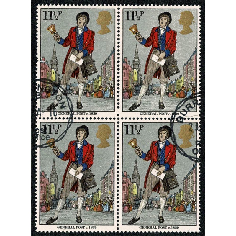 1979 Rowland Hill. 11½p . Block of four fine used. SG 1096