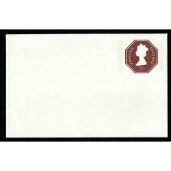 7p Purple brown. Size O. 95x145mm. 2 Phos Band. H&B EP115. No place for postcode on flap.