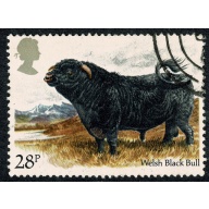 1984 British Cattle 28p. Very Fine Used single. SG 1243