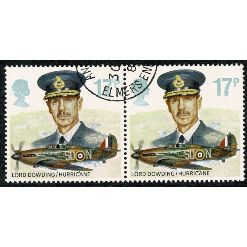 1986 Royal Air Force 17p. Very Fine Used pair. SG 1336