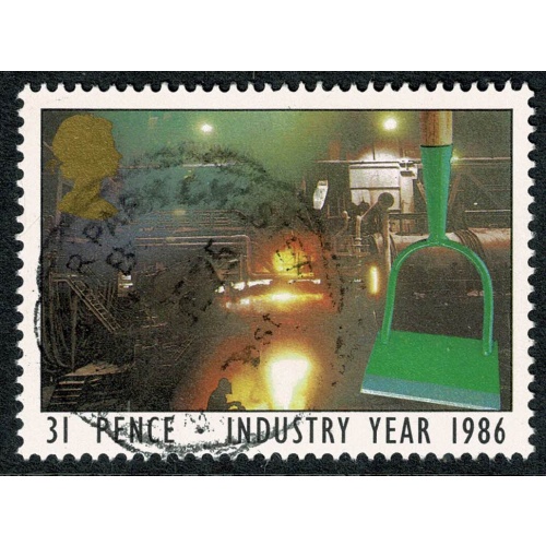 1986 Industry Year 31p. Very Fine Used single. SG 1310