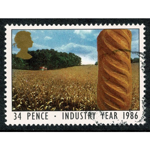 1986 Industry Year 34p. Fine Used single. SG 1311