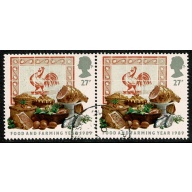 1989 Food & Farming 27p. Fine used pair. SG 1429