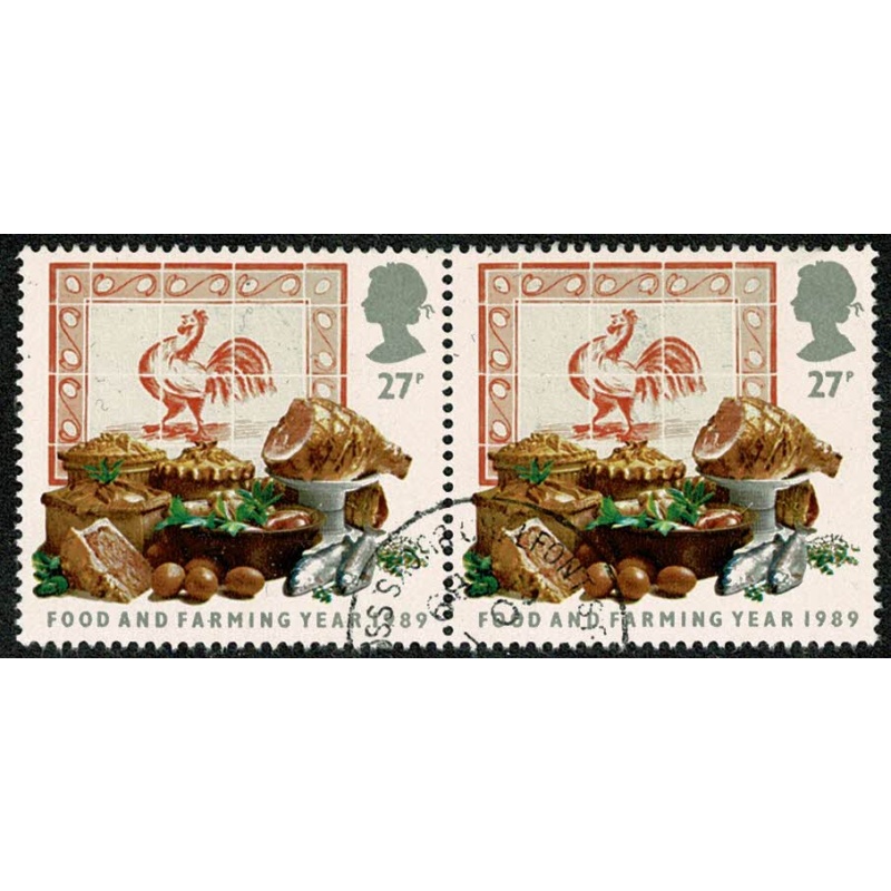 1989 Food & Farming 27p. Fine used pair. SG 1429