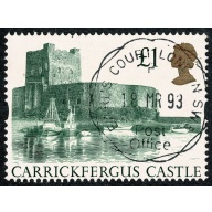 1992 £1 Castle High Value (Harrison). Fine used single SG 1611