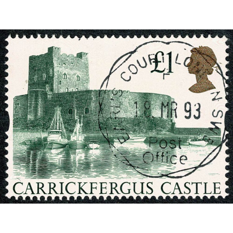 1992 £1 Castle High Value (Harrison). Fine used single SG 1611