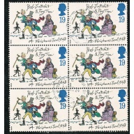 1993 Christmas 19p. Fine used block of six.  SG 1790