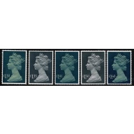 1983-87 Parcel High Values.  Set of 5 values. Unmounted Mint.